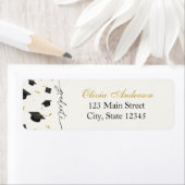 Gepersonaliseerd afstudeerfeest retouradres etiket (Insitu)