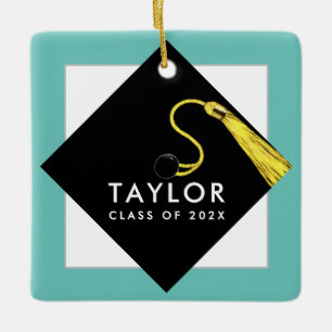 Gepersonaliseerd Afstuderen 2025 Gift Metal Orname Keramisch Ornament