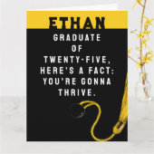 Gepersonaliseerd Afstuderen 2025 Kaart (Gele Bloem)