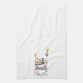 Gepersonaliseerd Afstuderen Bar Winkelwagen Casual Theedoek (Verticaal)