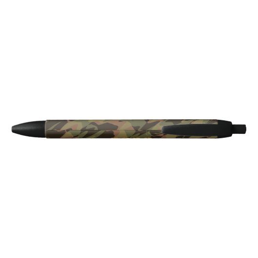 Gepersonaliseerd Afstuderen Camouflage Woodland Gr Zwarte Inkt Pen (Achterkant)