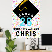 gepersonaliseerd Afstuderen Congrats Poster (Thuiskantoor)