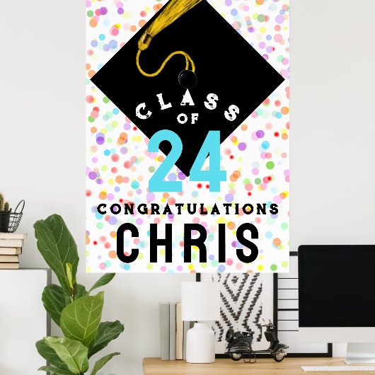 gepersonaliseerd Afstuderen Congrats Poster (Thuiskantoor)
