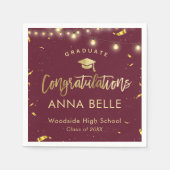 Gepersonaliseerd Afstuderen Custom Class of 2025 R Servet (Voorkant)