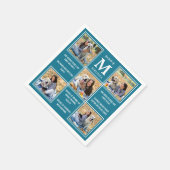 Gepersonaliseerd Afstuderen Fact Foto collage Servet (Hoek)