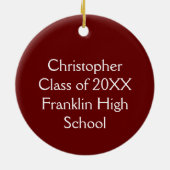 Gepersonaliseerd Afstuderen Gift Ornament (Achterkant)