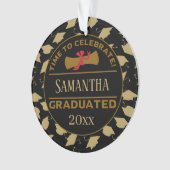 Gepersonaliseerd Afstuderen Gift | Tijd om te vier Ornament (voorkant)