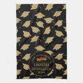 Gepersonaliseerd Afstuderen Gift | Tijd om te vier Theedoek (Verticaal)