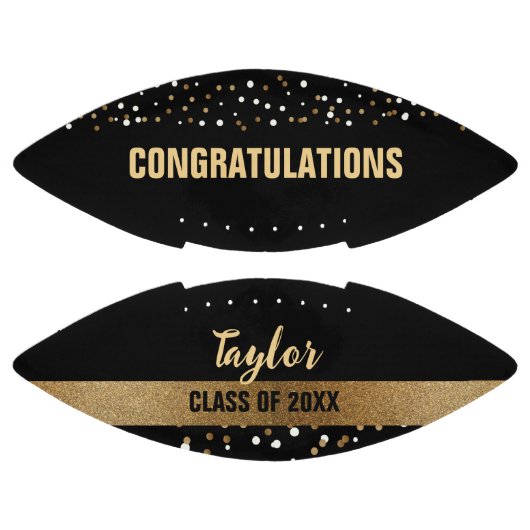 Gepersonaliseerd Afstuderen Klasse van 2024 Goud z American Football (Panelen)