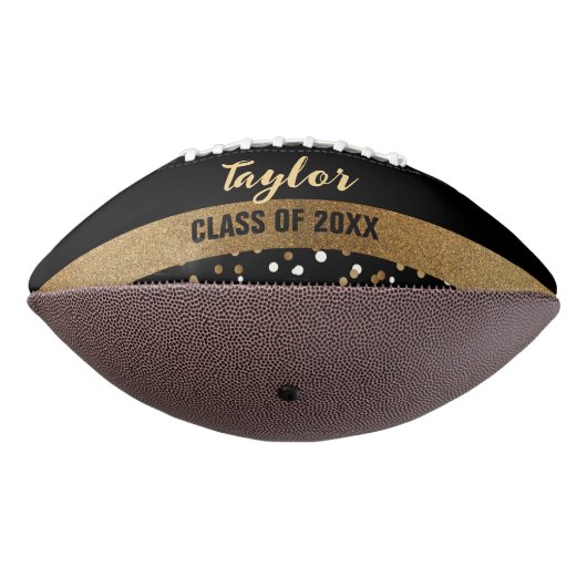 Gepersonaliseerd Afstuderen Klasse van 2024 Goud z American Football (Gedraaid 270)