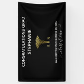 Gepersonaliseerd Afstuderen van de zwarte verpleeg Spandoek (Verticaal)