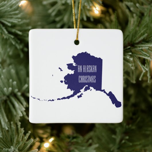 Gepersonaliseerd Alaska-Ornament Keramisch Ornament (Boom)