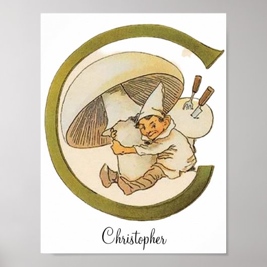 Gepersonaliseerd alfabet letter C Poster (Voorkant)