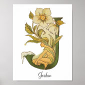 Gepersonaliseerd  alfabet letter J Poster (Voorkant)