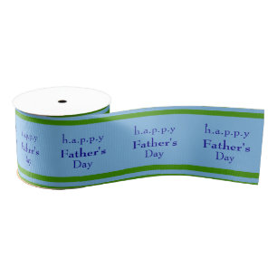 Gepersonaliseerd All-Occasion Blauw en Lentegroen Grosgrain Lint