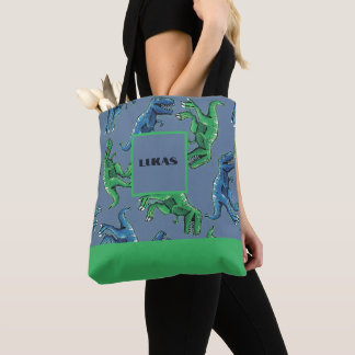 Gepersonaliseerd Allover-gedrukt Dinosaur-Tas Draagtas