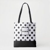 Gepersonaliseerd Allover Polka Dot Tas (Voorkant)