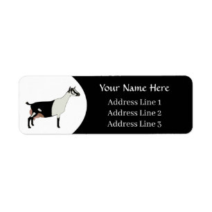 Gepersonaliseerd Alpine Dairy Goat Address Label