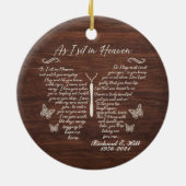 Gepersonaliseerd als ik zit in de hemel kerstversi keramisch ornament (Achterkant)