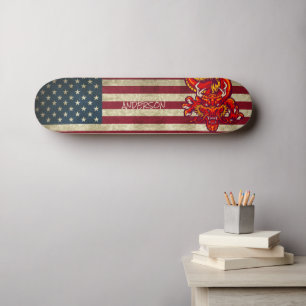 Gepersonaliseerd Amerikaans Rood-Aziatische Draken Skateboard