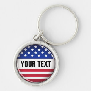 Gepersonaliseerd Amerikaanse Sleutelhanger