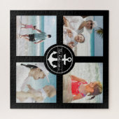 Gepersonaliseerd Anchor Photo Collage Black Legpuzzel (Horizontaal)