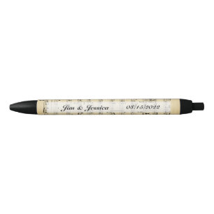Gepersonaliseerd Antiek muziekthema Zwarte Inkt Pen