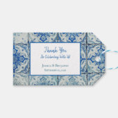 Gepersonaliseerd Antiek Portugees Tile Patroon Cadeaulabel (Voorkant (Horizontaal))