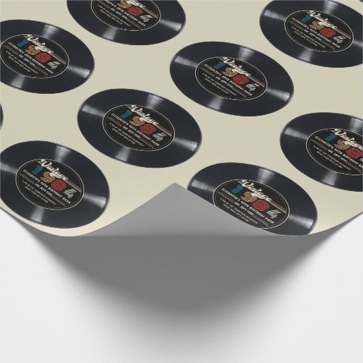 Gepersonaliseerd Any Age  Rock N' Roll Verjaardag Cadeaupapier (Hoek)