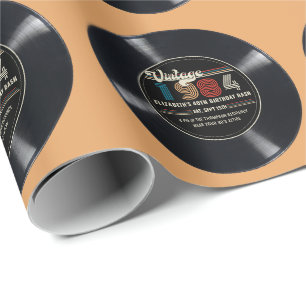 Gepersonaliseerd Any Age  Rock N' Roll Verjaardag Cadeaupapier