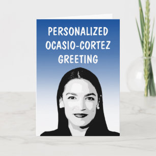 Gepersonaliseerd AOC/Ocasio-Cortez Wenskaart Kaart