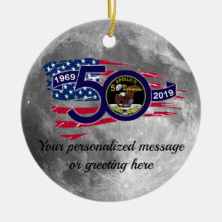 Gepersonaliseerd Apollo 11 50th Jubileum Keramisch Ornament