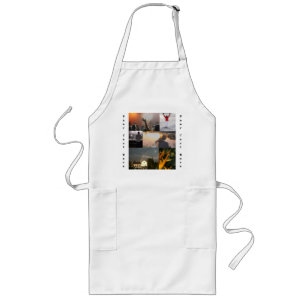 Gepersonaliseerd Apron met fotocollage en tekst Lang Schort