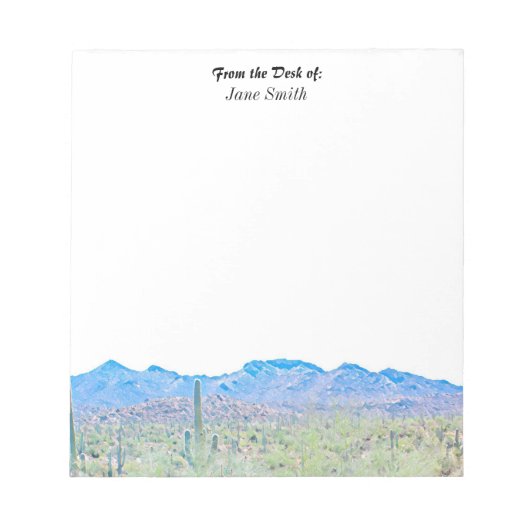 Gepersonaliseerd Arizona Desert Notitieblok (Voorkant)