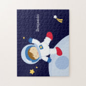 Gepersonaliseerd Astronaut Boy Kind Legpuzzel (Verticaal)
