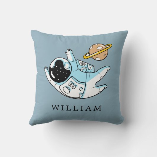 Gepersonaliseerd Astronaut Boy's Sierkussen (Achterkant)