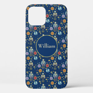 Gepersonaliseerd Astrounaut Space Man kleurrijk iPhone 12 Hoesje