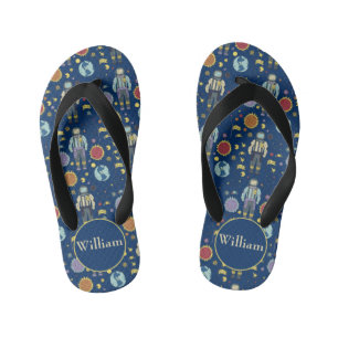 Gepersonaliseerd Astrounaut Space Man kleurrijk Kinder Teenslippers