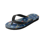 Gepersonaliseerd Astrounaut Space Man kleurrijk Kinder Teenslippers (Schuin)