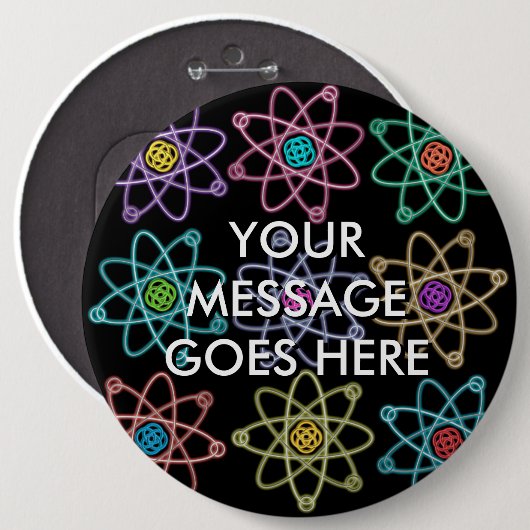 Gepersonaliseerd Atoomstructuurpatroon Ronde Button 6,0 Cm (Voorkant /achterkant)