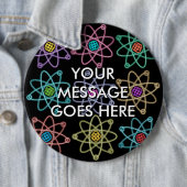 Gepersonaliseerd Atoomstructuurpatroon Ronde Button 6,0 Cm (In situ)