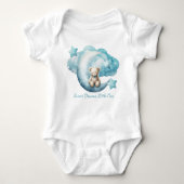 Gepersonaliseerd Baby Beer Moon Star Cloud Blue Bo Romper (Voorkant)