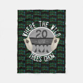 Gepersonaliseerd Baby Boy Blanket | Boho Woodland Fleece Deken (Voorkant)