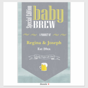 Gepersonaliseerd Baby Brew Funny Beer Theme Sticker