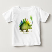 Gepersonaliseerd Baby Dinosaur T-shirt (Voorkant)