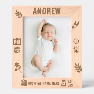 Gepersonaliseerd Baby-geheugen Lijst | DP7 Gegraveerde Lijstjes