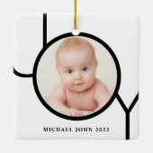 Gepersonaliseerd Baby kerstkeramisch Ornament voor (Achterkant)