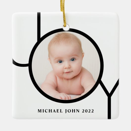 Gepersonaliseerd Baby kerstkeramisch Ornament voor (Voorkant)