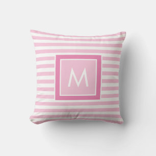 Gepersonaliseerd baby-monogram kussen
