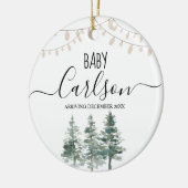 Gepersonaliseerd Baby onthullen van prenie-boomcrè Keramisch Ornament (Links)